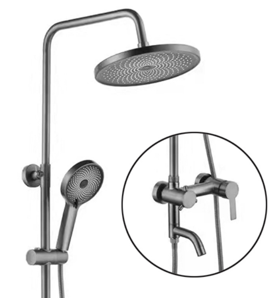 Flat four-mode showerhead - V1022